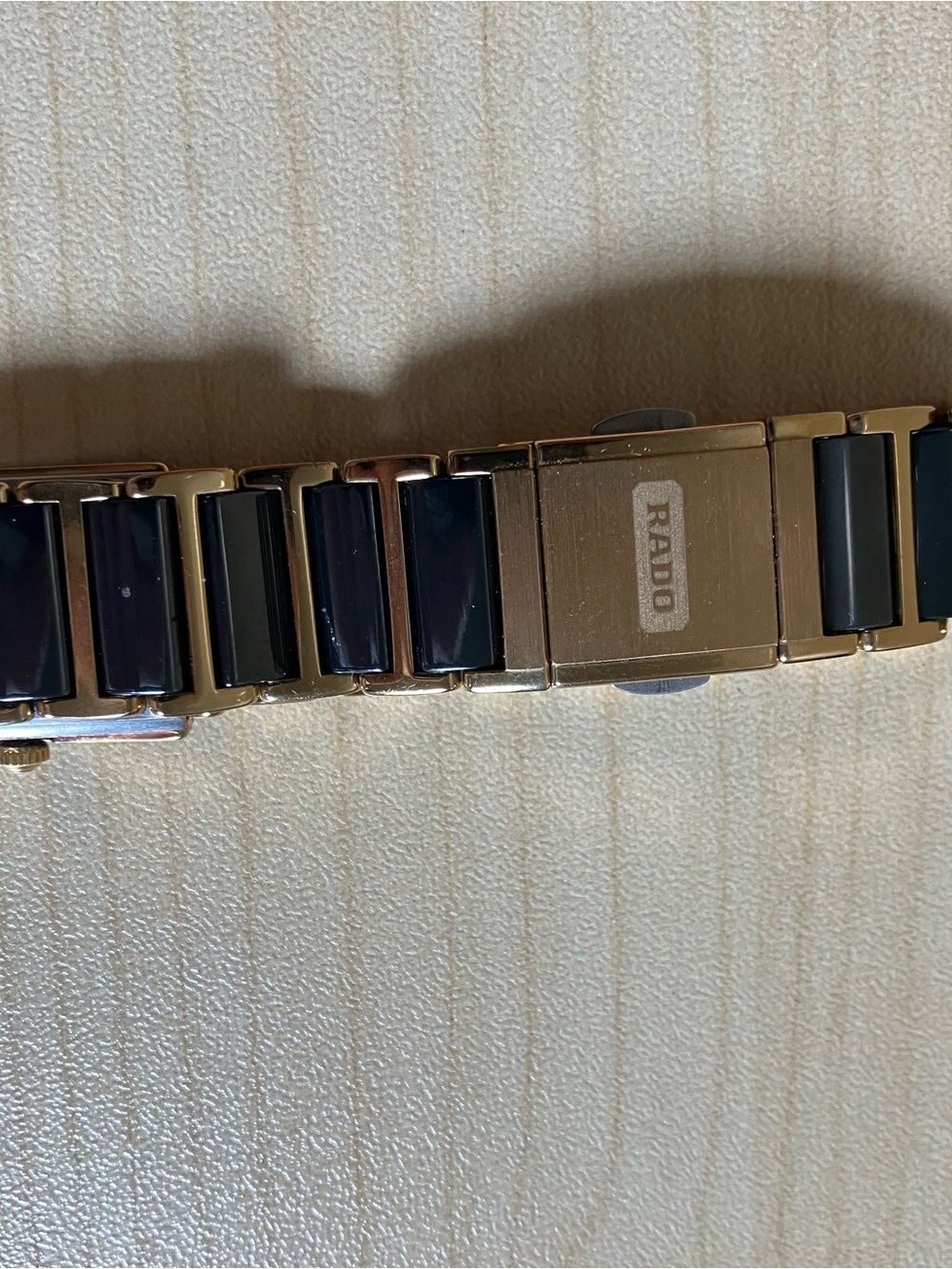 Rado Black and Gold Ceramic Link Dress Watch - Picture 3 of 6